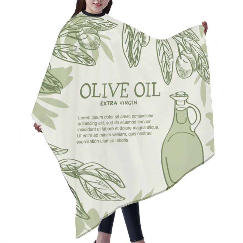 Personality  Olive Oil Banner Design Hair Cutting Cape