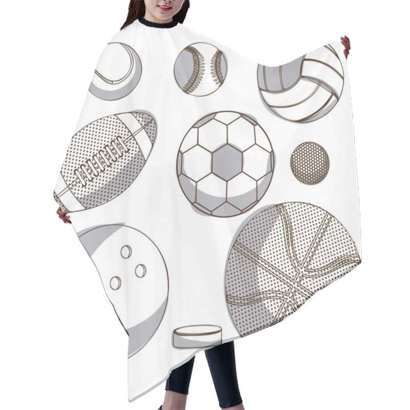 Personality  Sports Balloons Hair Cutting Cape