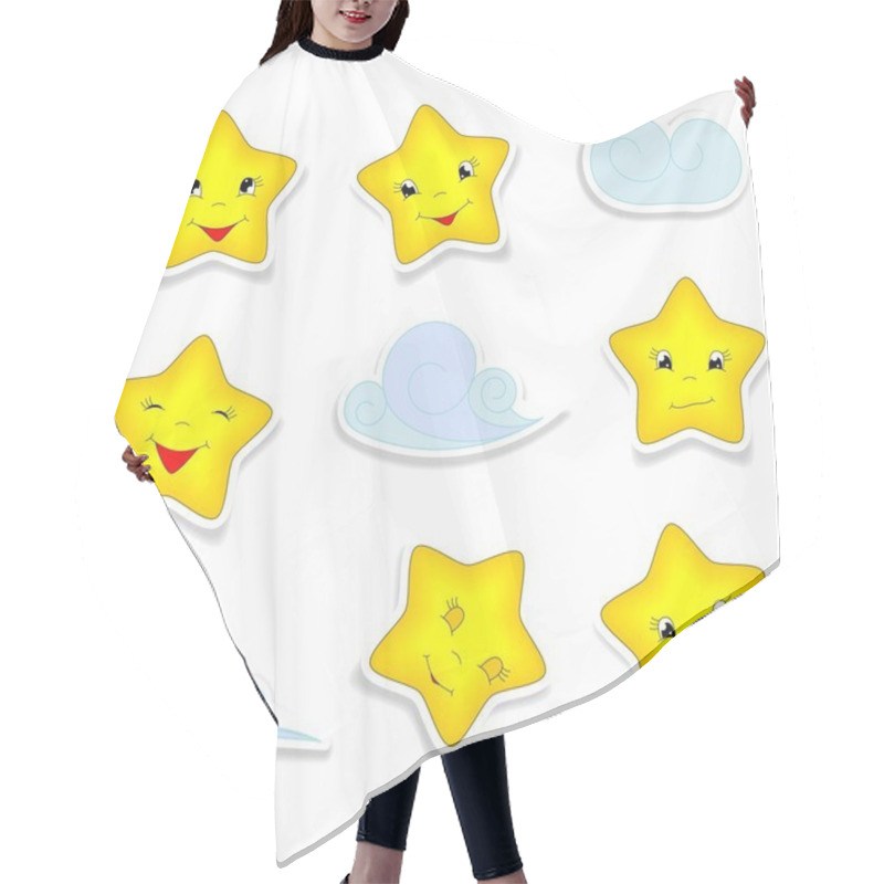 Personality  Cartoon Stars And Clouds Hair Cutting Cape