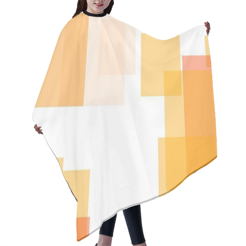 Personality  Abstract Orange Squares Illustration Background Hair Cutting Cape