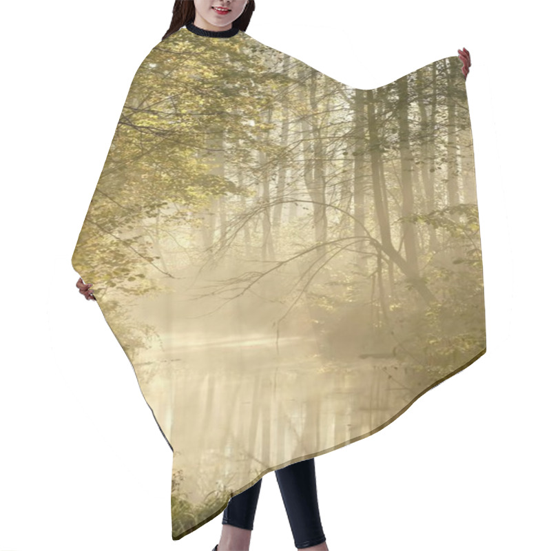 Personality  Misty Forest River Hair Cutting Cape