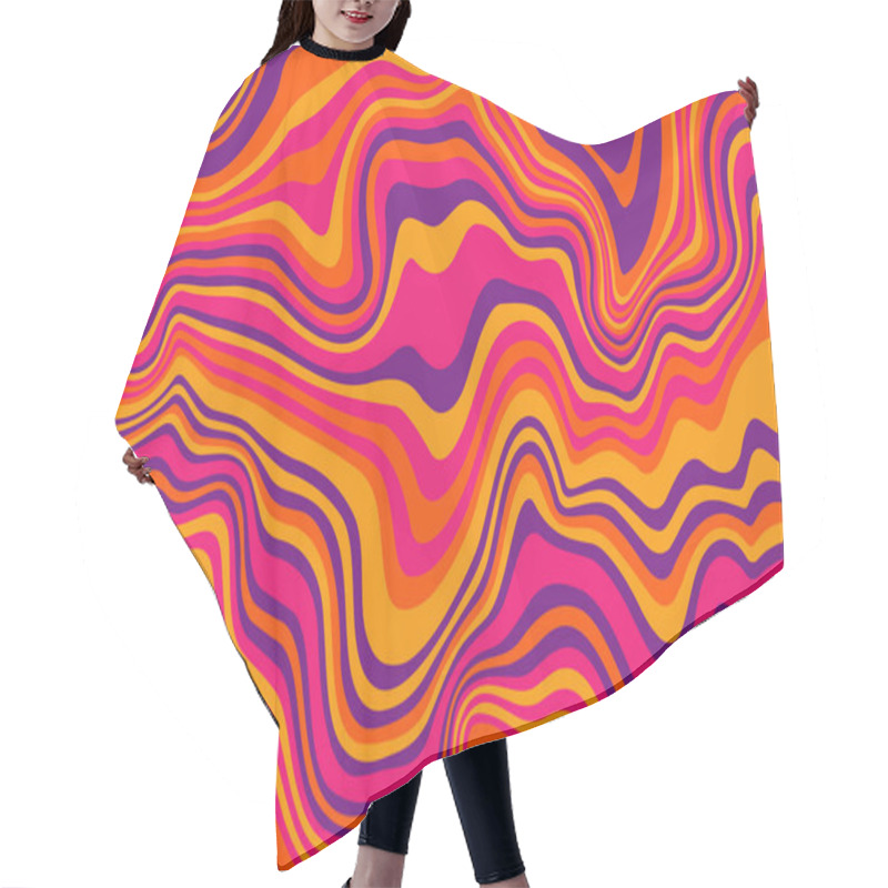 Personality  Abstract Psychedelic Groovy Background. Abstract Background. Vector Illustration. Hair Cutting Cape