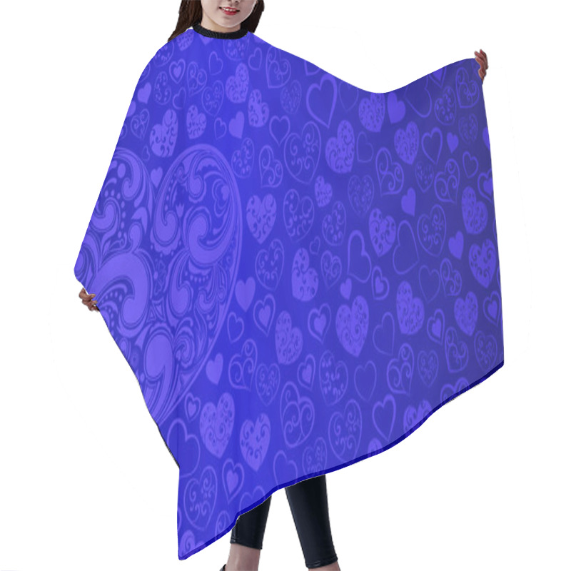 Personality  Background Of Hearts With Swirls Hair Cutting Cape