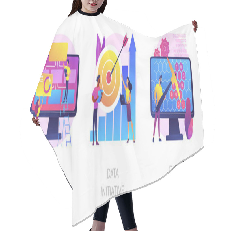 Personality  Data Use In Business Vector Concept Metaphors Hair Cutting Cape