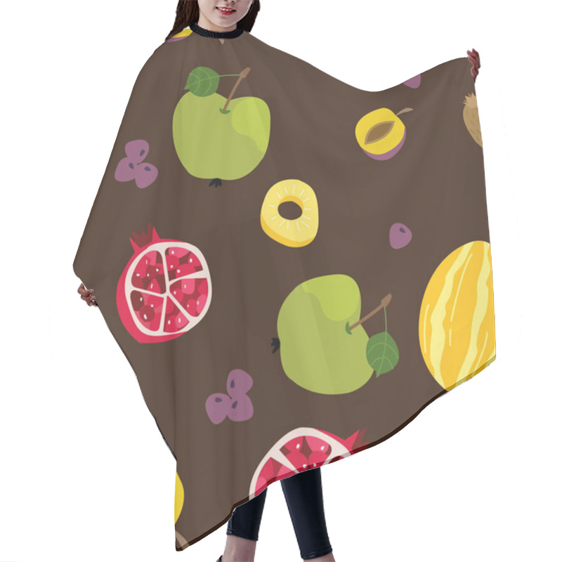 Personality  Tropical Exotic Fruits Seamless Pattern. Cute Fresh Organic Frui Hair Cutting Cape