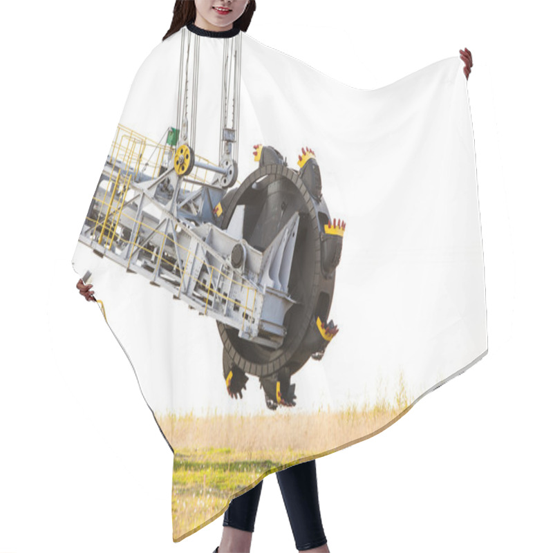 Personality  Bucket Wheel Excavator Hair Cutting Cape