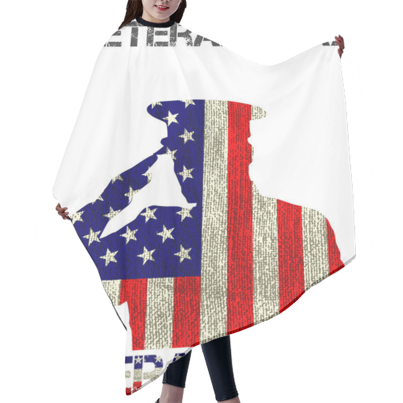 Personality  Veterans Day Sign Hair Cutting Cape