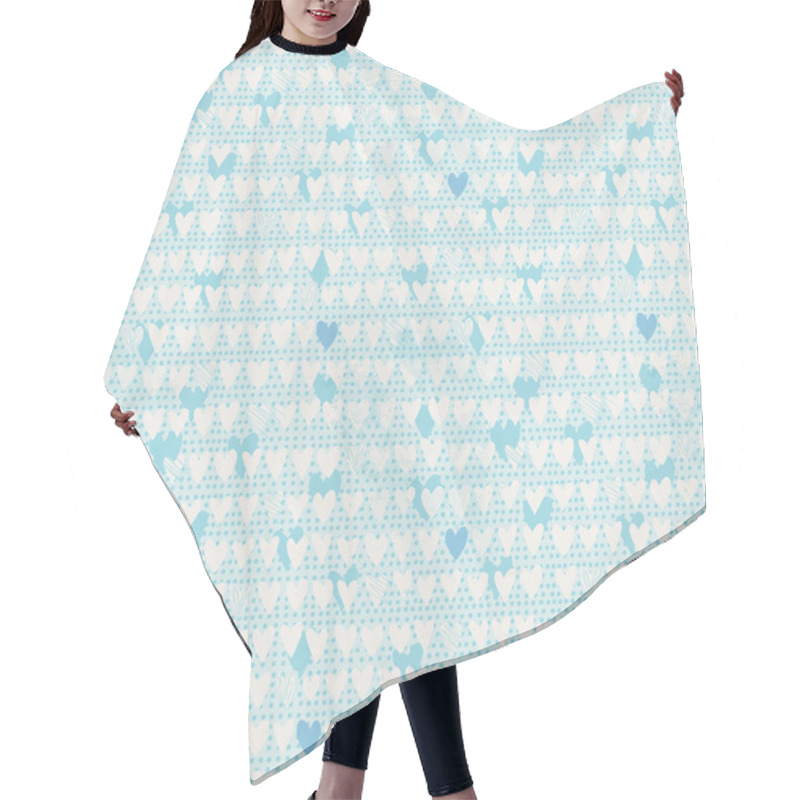 Personality  Romantic Seamless Pattern With Small Hand Drawn Hearts. Hair Cutting Cape