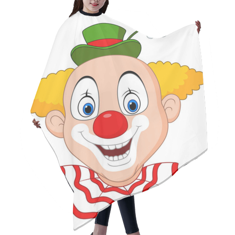 Personality  Cartoon Happy Clown Head Hair Cutting Cape