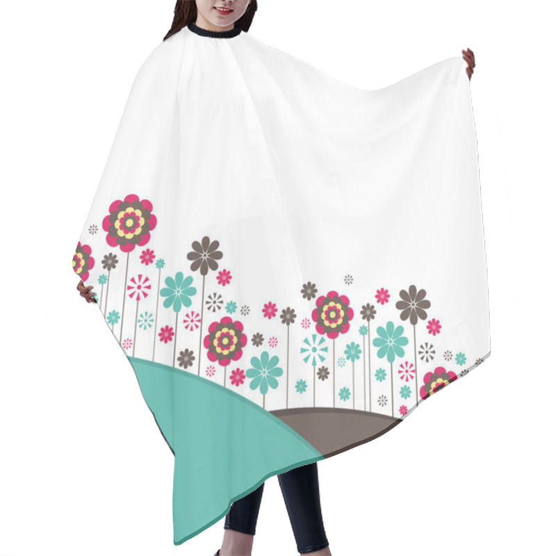 Personality  Flowers. Vector Illustration Hair Cutting Cape