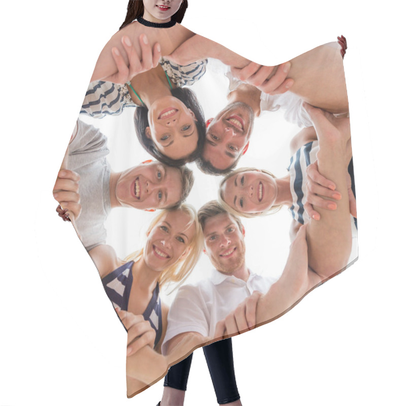 Personality  Smiling Friends In Circle Hair Cutting Cape