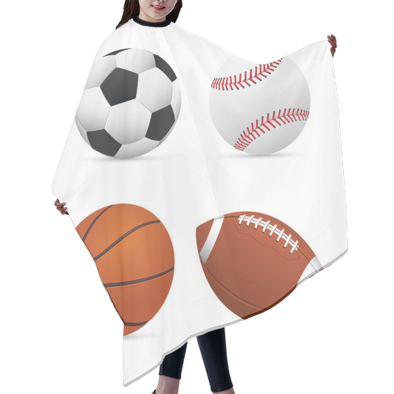 Personality  Soccer, Football, Basketball And Baseball Hair Cutting Cape