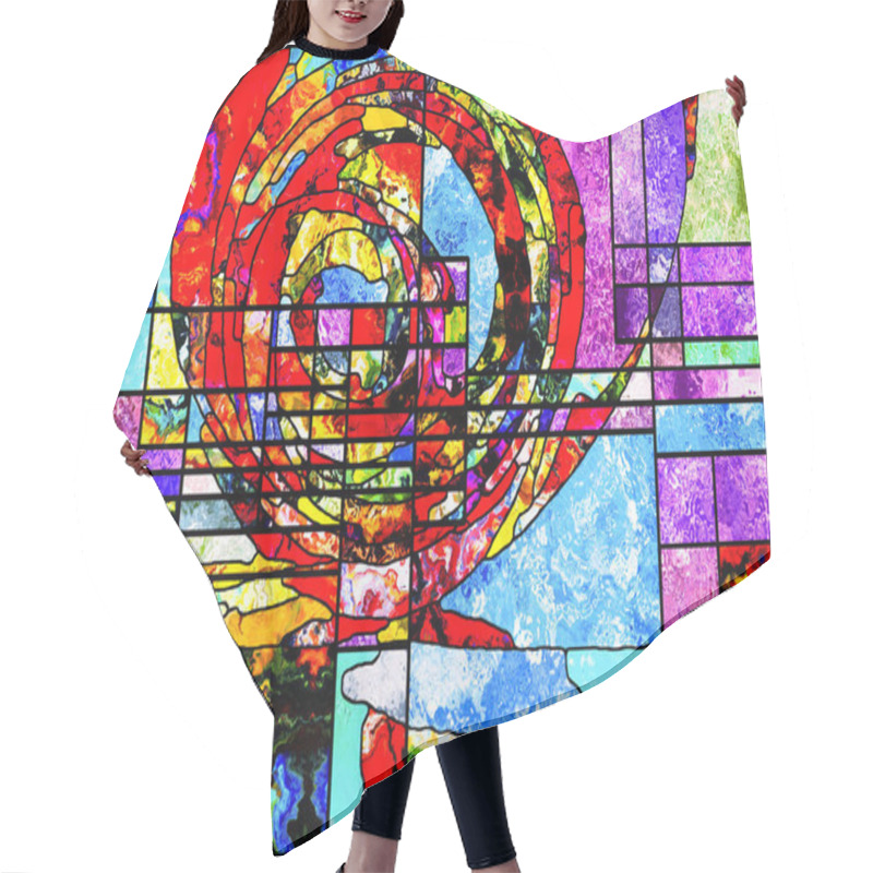 Personality  Advance Of Leaded Glass Hair Cutting Cape