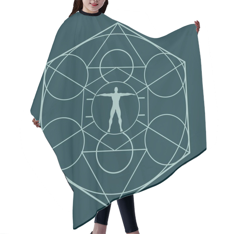 Personality  Esoteric Mystical Symbols Hair Cutting Cape