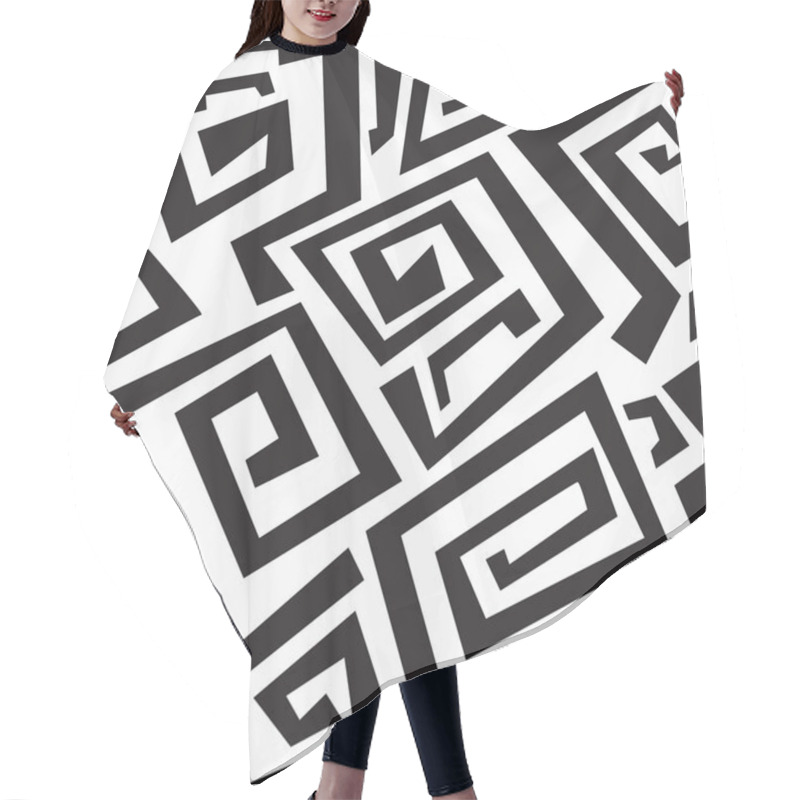 Personality  Ancient Monochrome Seamless Texture Hair Cutting Cape