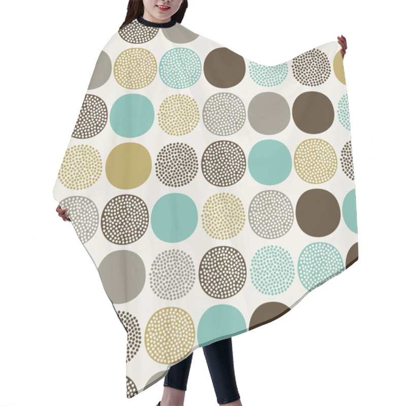 Personality  Circles Pattern Hair Cutting Cape