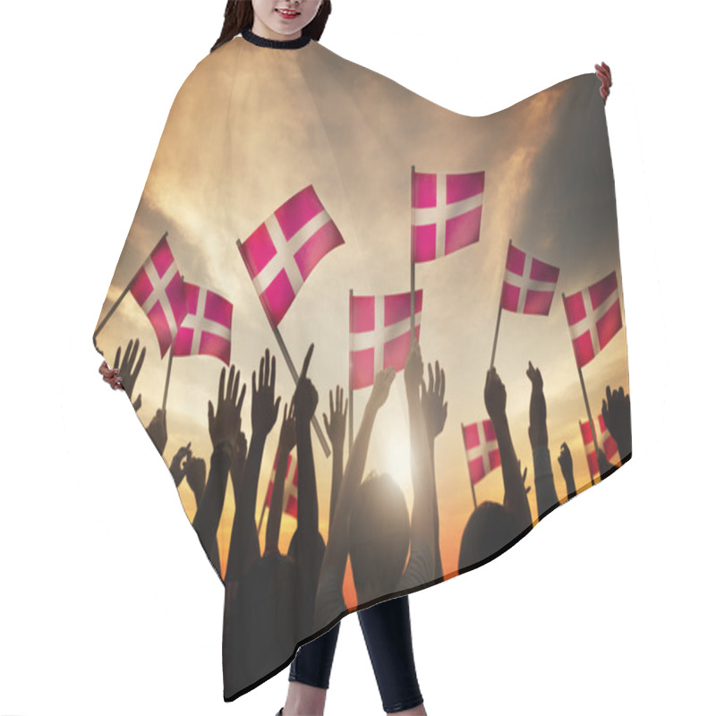 Personality  People Holding the Flags of Denmark hair cutting cape