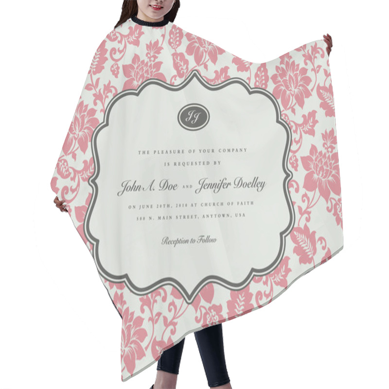 Personality  Vector Rose Background And Ornate Frame Hair Cutting Cape