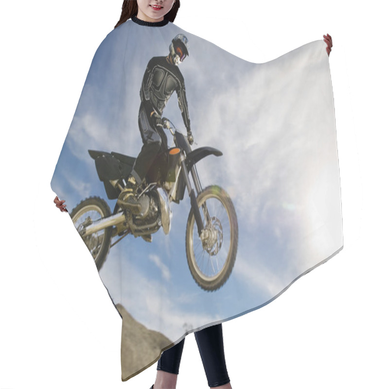 Personality  Motocross Racer Mid-Air Hair Cutting Cape