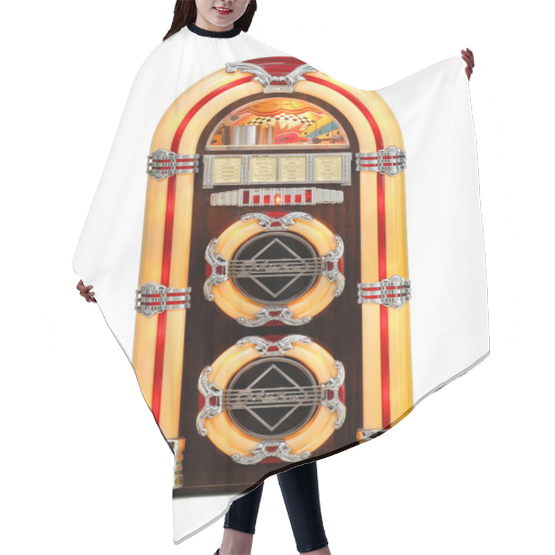 Personality  Retro Jukebox Isolated Hair Cutting Cape