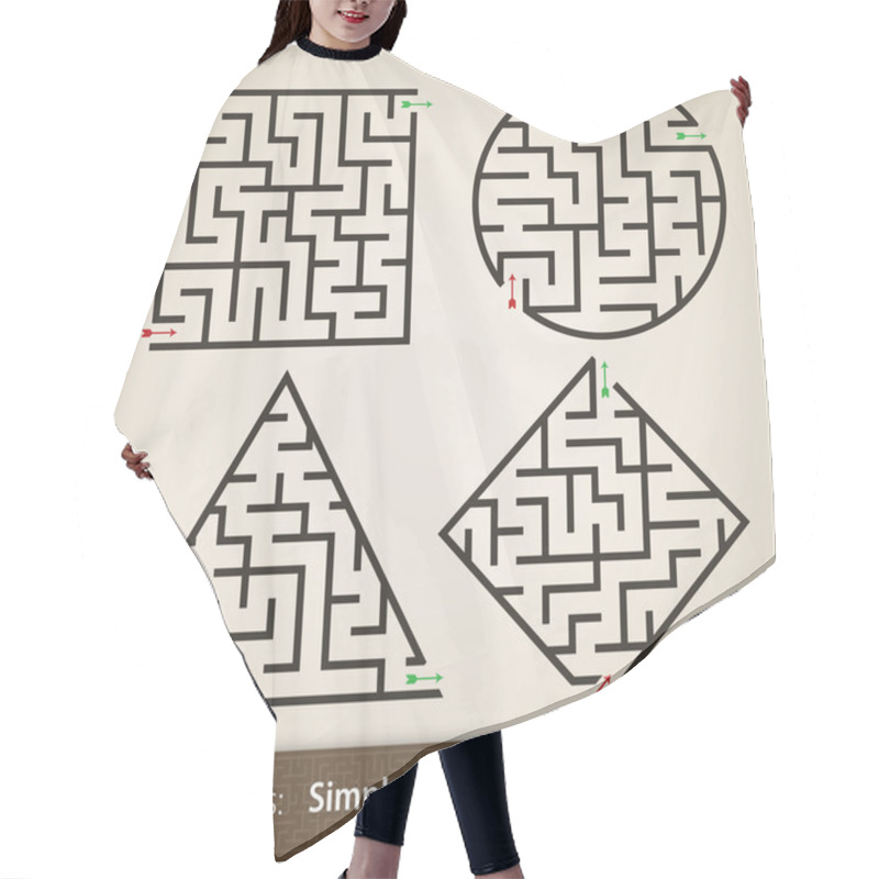 Personality  Set Of Maze Hair Cutting Cape