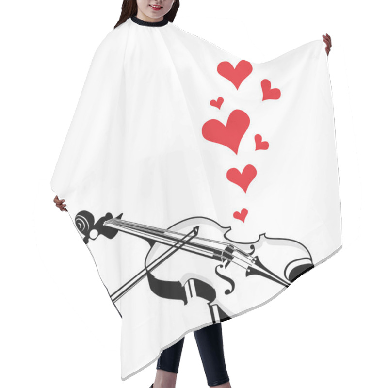 Personality  Heart Love Music Violin Playing A Song Hair Cutting Cape