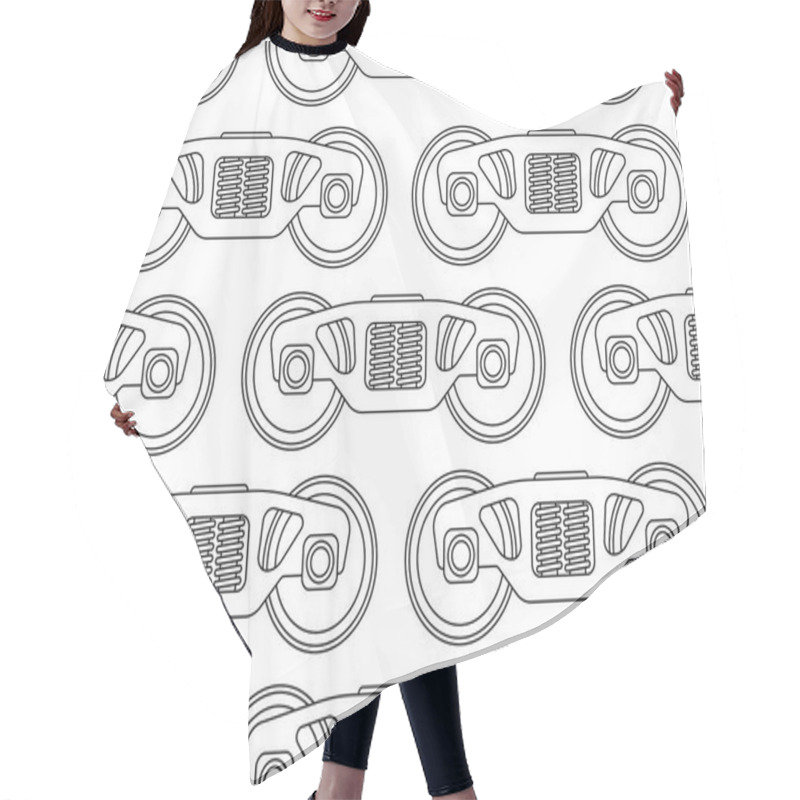 Personality  Railroad Bogie Pattern Hair Cutting Cape