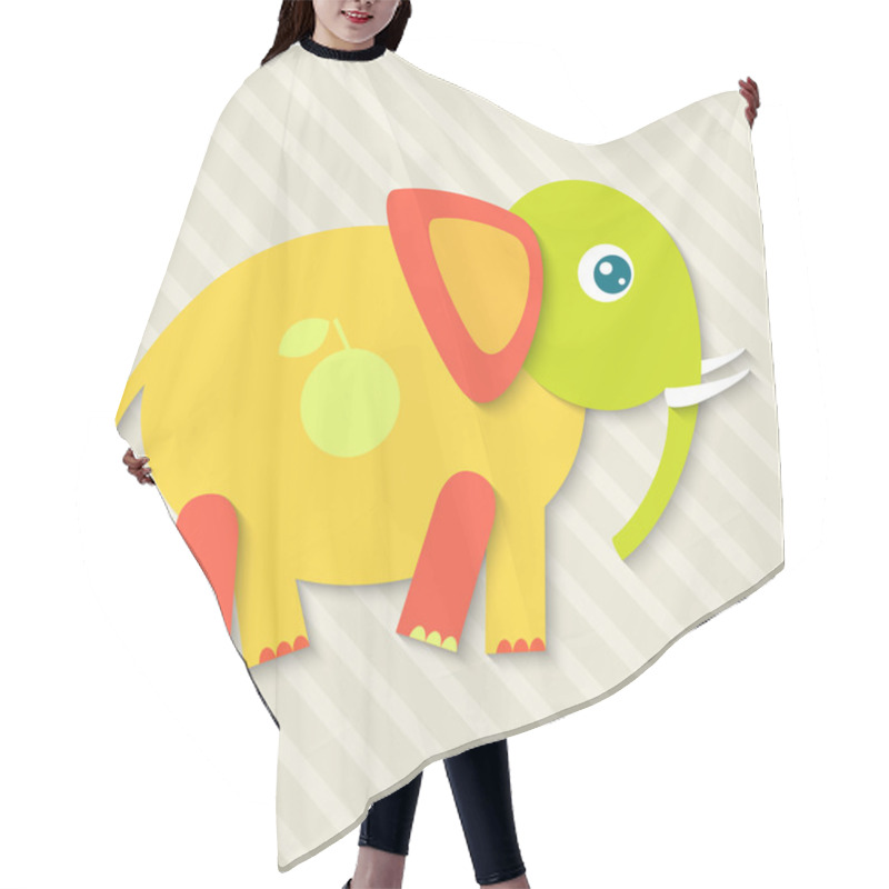 Personality  Bright Flat Parts Of The Elephant Hair Cutting Cape