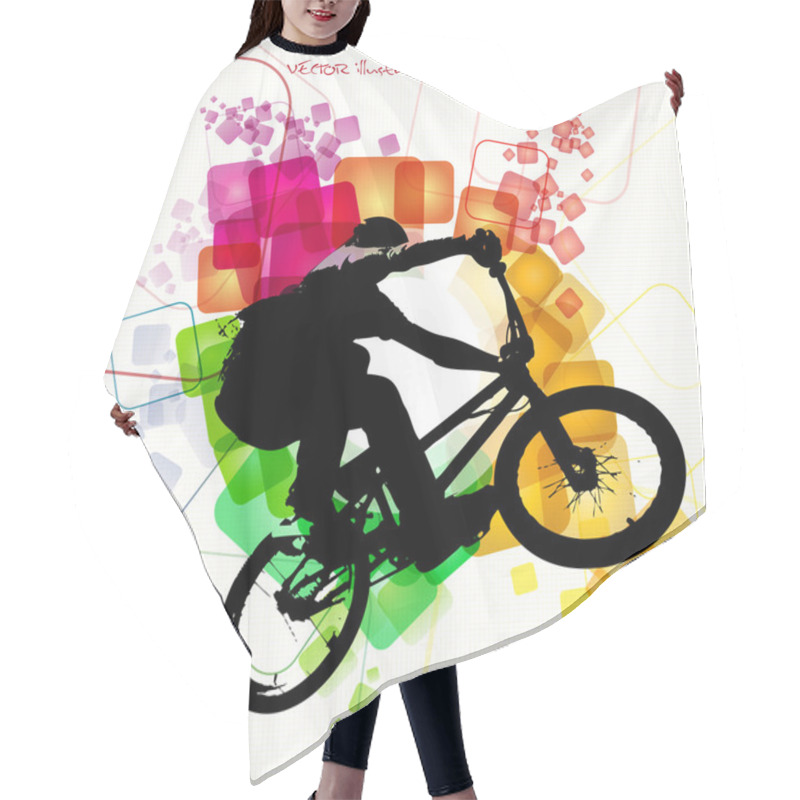 Personality  BMX Cyclist Hair Cutting Cape