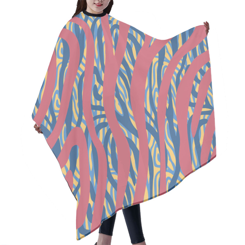 Personality  Abstract Zebra Skin Seamless Pattern Hair Cutting Cape