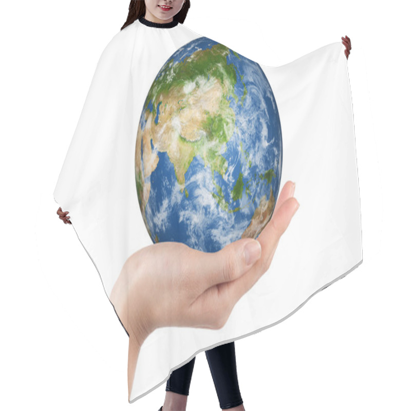 Personality  Earth In Hand Hair Cutting Cape