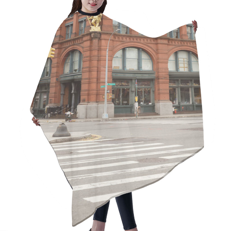 Personality  Famous Puck Building Near Pedestrian Crossing In Manhattan District, Landmark Of New York City Hair Cutting Cape