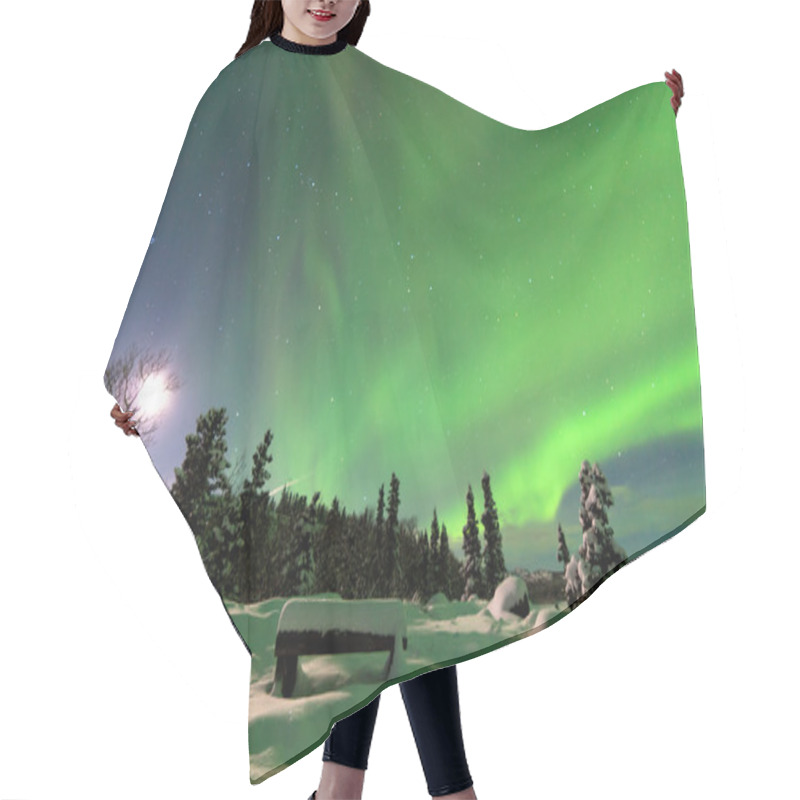 Personality  Intense Display Of Northern Lights Aurora Borealis Hair Cutting Cape