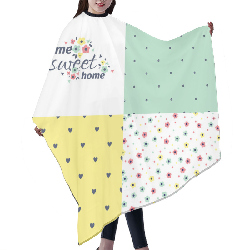 Personality  Sweet Home Set Of  Patterns Hair Cutting Cape