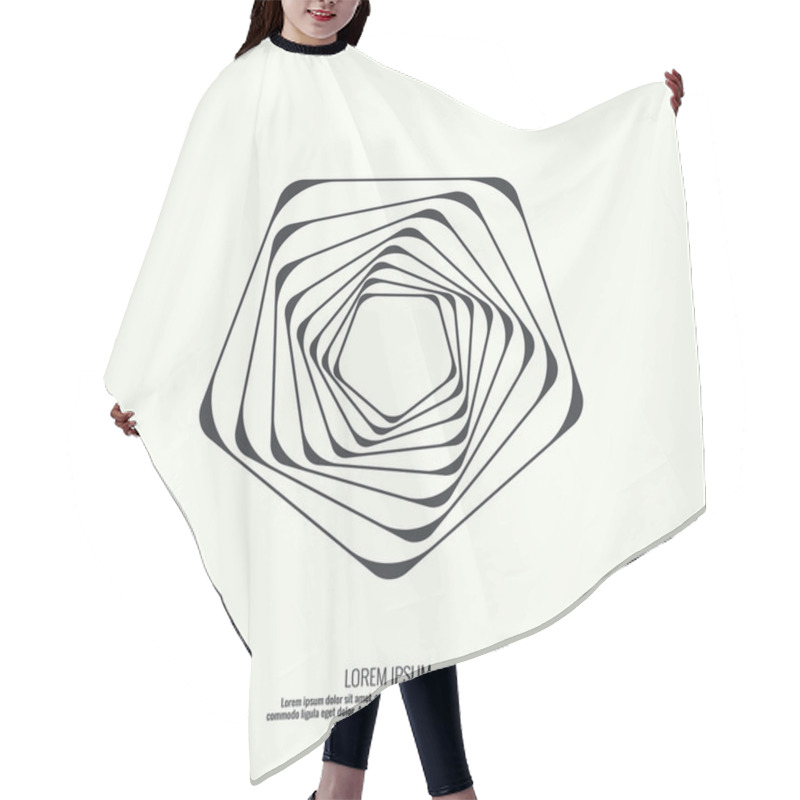 Personality  Abstract Background With Geometric Shapes Hair Cutting Cape