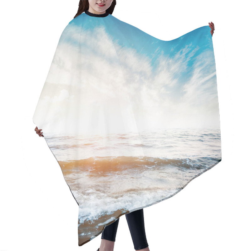 Personality  Summer Seascape Sunrise Hair Cutting Cape