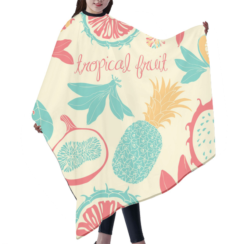 Personality  Tropic Fruits. Seamless Pattern. Hair Cutting Cape