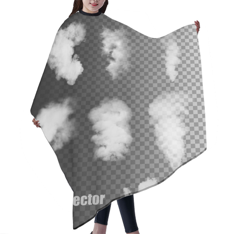 Personality  Smoke Vectors On Transparent Background. Hair Cutting Cape