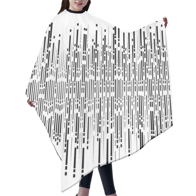 Personality  Dashed Dynamic Lines, Stripes Pattern. Random, Irregular Intermi Hair Cutting Cape