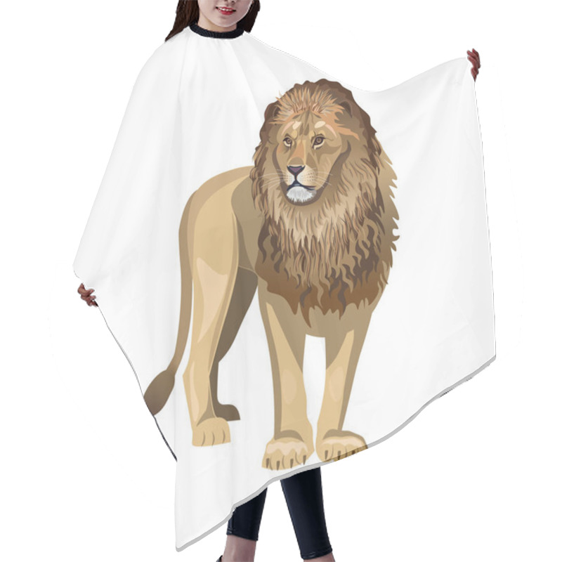 Personality  African Lion Vector Hair Cutting Cape