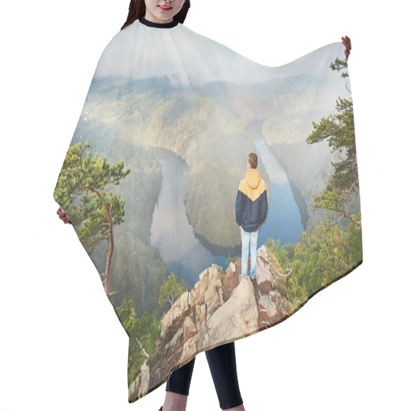 Personality  Foggy Morning In Amazing Nature Hair Cutting Cape