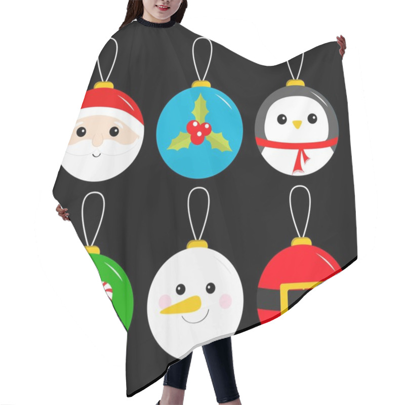 Personality  Christmas Tree Decoration, Vector Illustration Hair Cutting Cape