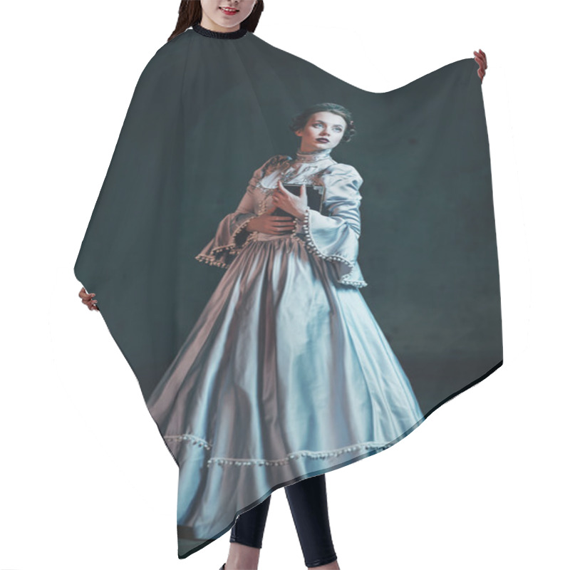 Personality  Woman In Victorian Dress Hair Cutting Cape