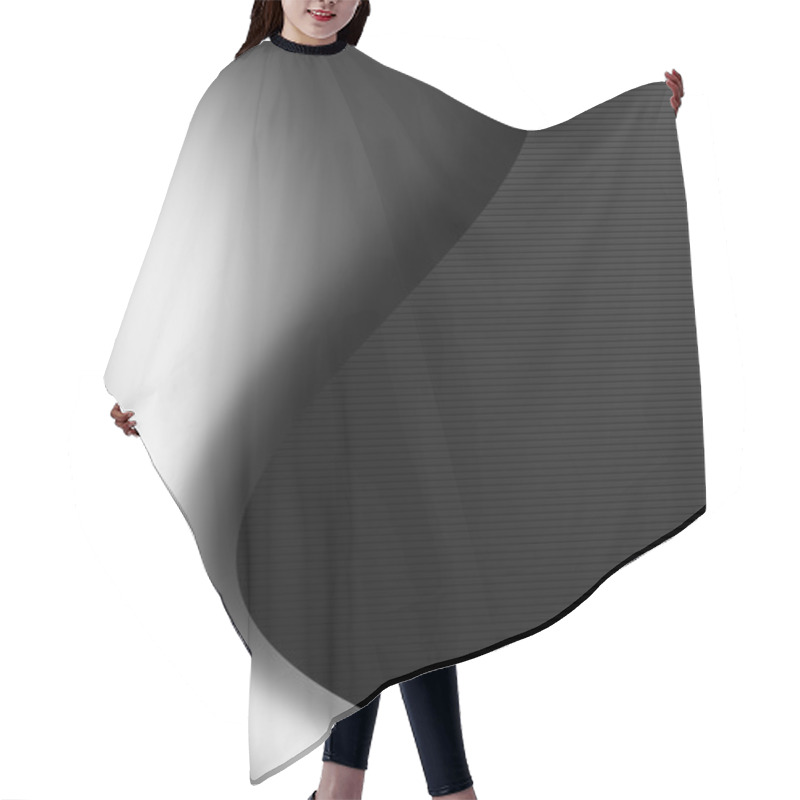 Personality  Dynamic Chrome Wave Over Gray Lines Background Hair Cutting Cape