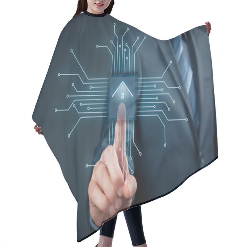 Personality  Home Automation Concept Hair Cutting Cape