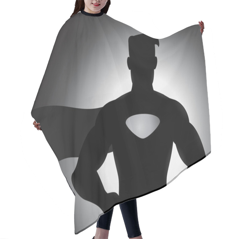 Personality  Superhero In Silhouette Hair Cutting Cape