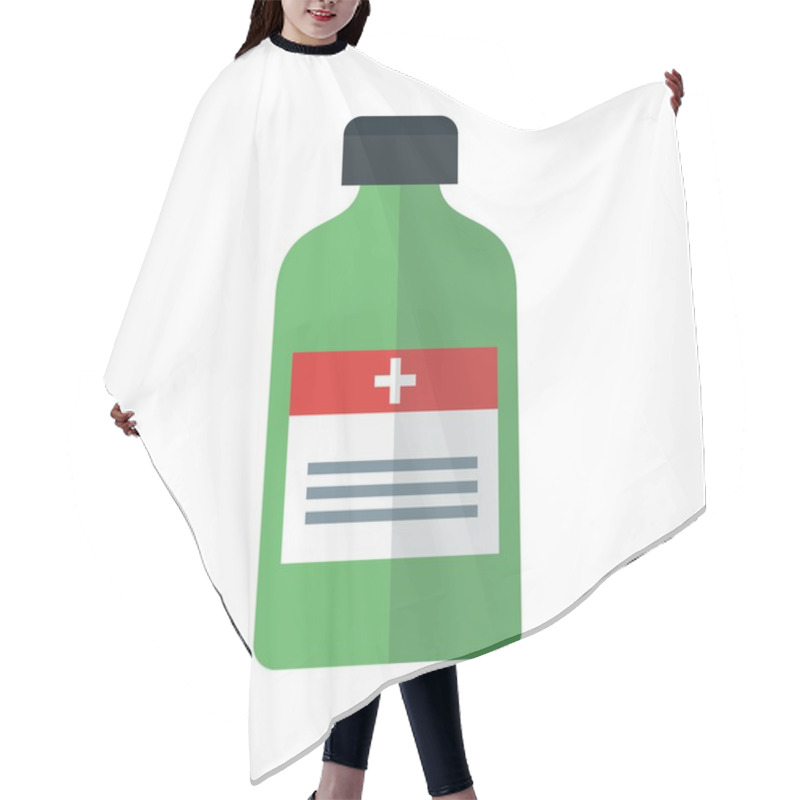 Personality  Medicine Bottle Icon Hair Cutting Cape