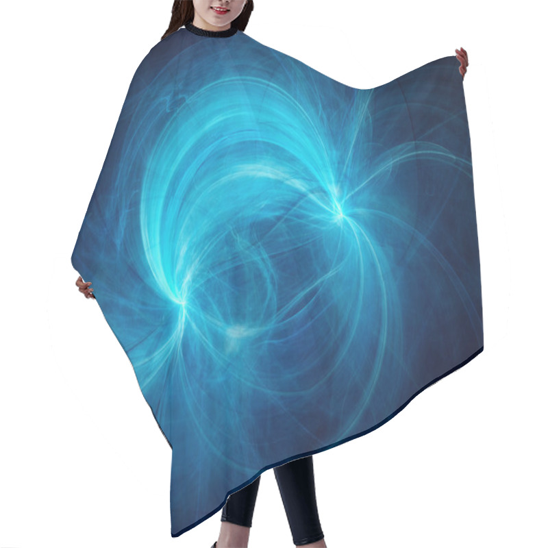 Personality  Blue Electromagnetic Field Hair Cutting Cape