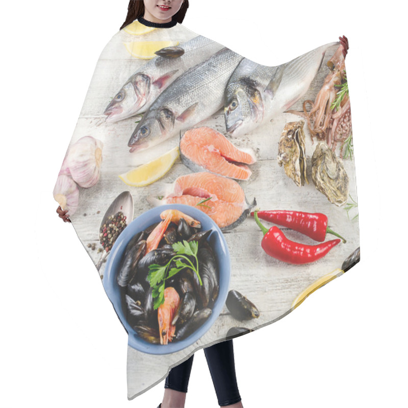 Personality  Fresh Fish And Seafood  Hair Cutting Cape