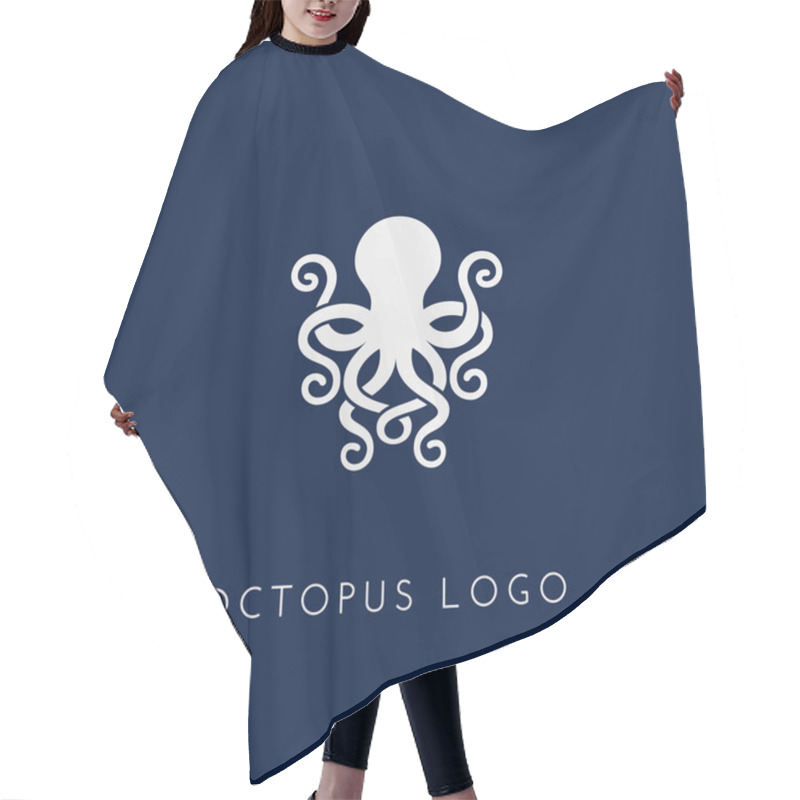 Personality  Octopus Logo Hair Cutting Cape